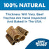 Best Bully Sticks Premium 3 Inch Beef Trachea Dog Chews (50 Pack) - All-Natural, Grain-Free, 100% Beef