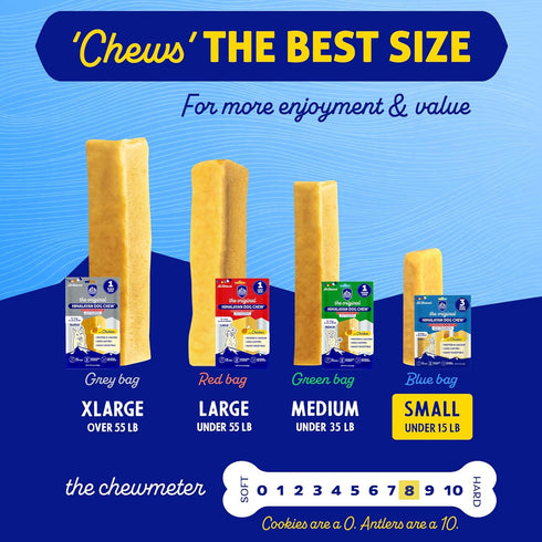Himalayan Chew Original Yak Cheese Chew, Chicken, 3 Small Sticks, Gluten Free, Healthy Treats