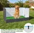 Bhyhok 33.5"23.6"15.9" 4-Inch High Walls Dog Potty Tray with Artificial Grass, Foldable Dog Pee Pad Holder with Baffle