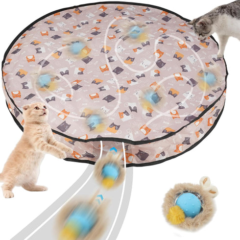 Hanpingban Interactive Cat Toy, Upgraded Cat Toys for Bored Indoor Adult Cats, Fast