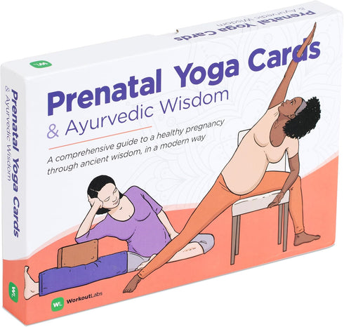 WorkoutLabs Prenatal Yoga & Ayurveda Cards Healthy and Conscious Pregnancy Guide with