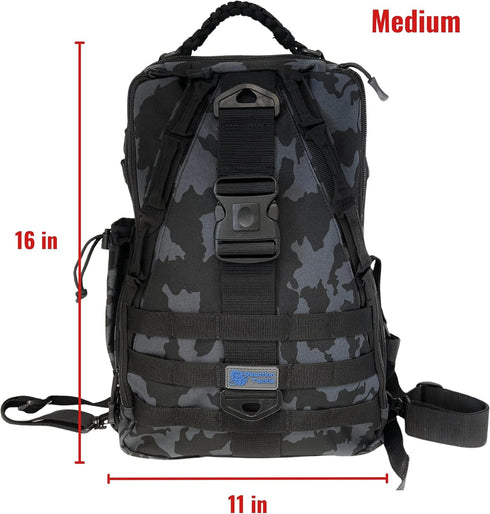 Reaction Tackle Fishing Tackle Bag - Water Resistant Camo Sling Bag - Medium