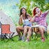 Lightweight Portable Folding Salmon Camping Chairs - Ideal for Outdoors