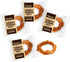 Afreschi Turkey Tendon for Dogs, All Natural Human Grade Puppy Chew, 4 Units/Pack Ring (Small)