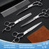 6 1 Set 6.5" 7" 7" 7" JASON Dog Grooming Scissors Kit, Professional in Dog Scissors - Thinning, Straight, Up-Curved