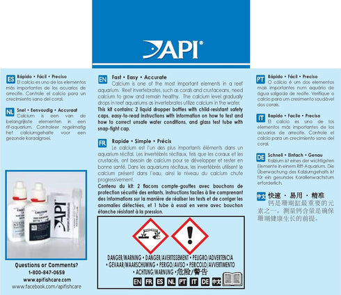 API CALCIUM TEST KIT, 1-Count Saltwater Aquarium Water Test Kit (69L)