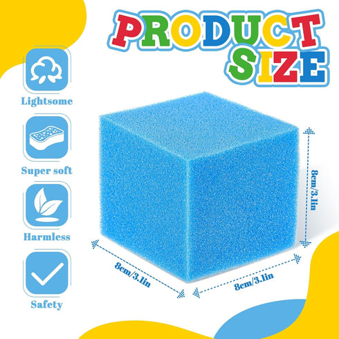 VioraWhite 3.1 3.1 3.1 Inch Foam Pit Cubes Blocks x x Colorful Flame Retardant Educational Autistic Building Blocks