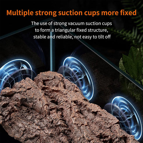 Turtle Floating Basking Platform - Artificial Bark Decor for Aquariums, Includes 3 Suction Cups for Easy Installation