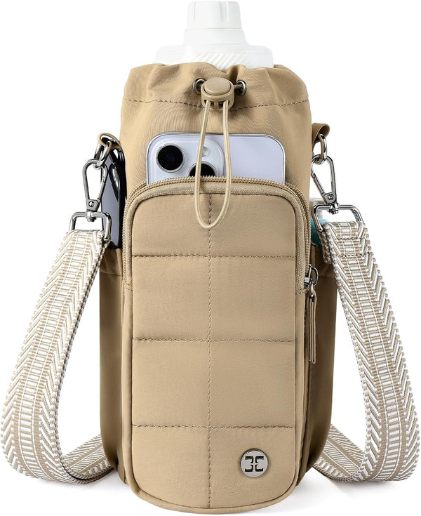 Telena Water Bottle Holder with Strap RFID Crossbody Bags for Women for