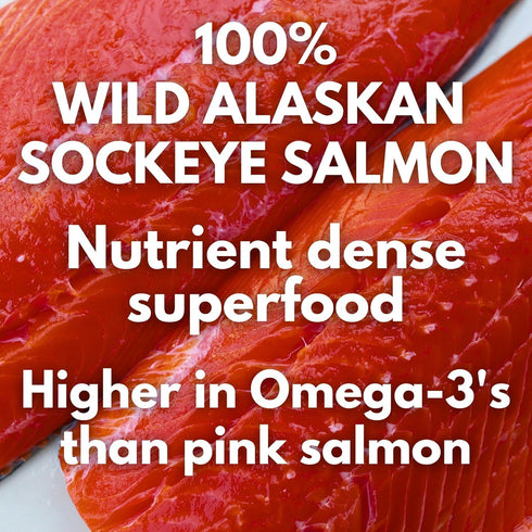 Hook Point Fisheries 3, Freeze Dried Sockeye Salmon Pet Treats for Dogs & Cats, Human Grade, Fisherman Direct, Premium