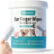 MEDUWEDU Ear Cleaner Finger Wipes 60 Counts, Dog Ear Cleaner, Grooming Kit