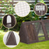 2 Rabbit Hutch, Small Chicken Coop Outdoor A-Frame Quail Cage with Door & Run Cage Wooden Triangle Quail Hutch