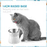 2 Pcs Adjustable Elevated Cat Bowls: Non-Slip Stainless Steel Feeder with Stand for Safe Pet Food and Water, White
