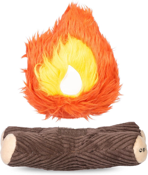 Orvis Dog Campfire Tails 2-in-1 Plush Toy Set, Durable Crinkle and Squeaker Chew Toy Set for Interactive Play