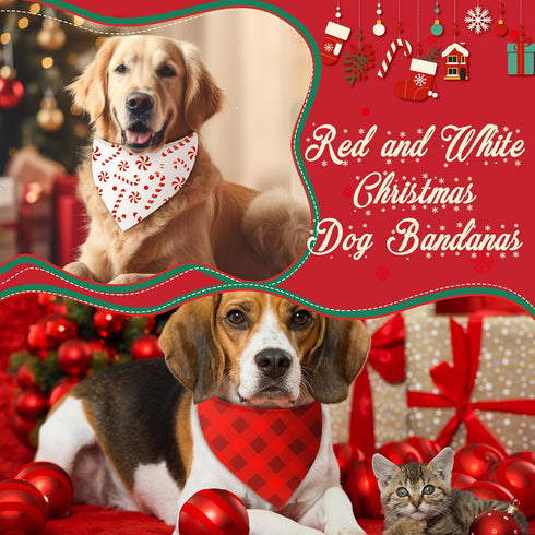 50 Accessories(31.5 21.7 21.) Abbylike Pcs Valentines Day Dog Bandanas Bulk Red and White Polka Dots Stripes Bandanas