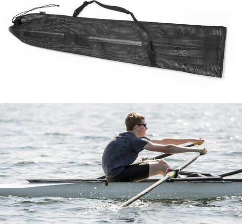 MOOCY Paddle Bag for Kayak, Canoe, SUP - 2 Piece Split Paddle Storage (Up to 230cm), Quick Dry Mesh Bag