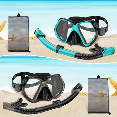 Set Swimming Packages Snorkeling Gear for Adults, Dry Snorkel, Mask Adult, Diving Scuba Mask, Scuba Gear, Goggles
