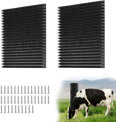 2 pcs Horse Cattle Scratchers, Soft Massage Brush Kit for Equine Bovine, Itch Relief Pad