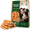 Biscuits Sticks Dog Treats, Chicken Wrapped, Human Grade Meat, Natural Dried Snacks, Rawhide-Free, Grain-Free