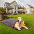 Lifeunion Waterproof Dog Sleeping Bag with Storage Bag, Warm Packable Dog Bed for Travel, Camping, Hiking (Grey+Orange)