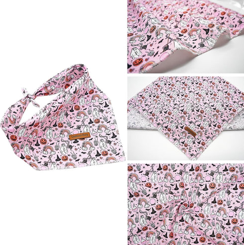 Pack, Lionheart Glory Dog Bandana - Halloween Washable Soft Scarf, Fall Bib for Small to Large Puppies - Adjustable