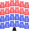 JenPen 24 Pcs Nylon Mesh Pinnies with Numbers Scrimmage Jerseys for Scrimmage