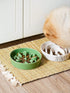 LE TAUCI Ceramic Slow Feeder Dog Bowls for Small Breed, 0.6 Cups Dog Food Dish for Fast Eaters, Green