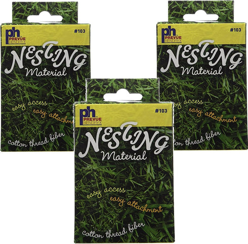 Prevue Pet Products Cotton Thread Fibers Bird Nesting Material (3 Pack)