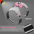 Beirui Pink Rhinestone Dog Harness - Reflective Bling Nylon Vest with Sparkly Bow Tie for Small Medium Large Dogs