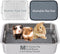MEEXPAWS Guinea Pig Stainless Steel Litter Box with Raised Grid and Washable