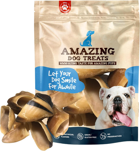 Amazing Dog Treats Premium Cow Hooves for Dogs (25 pc/pk) - Safe