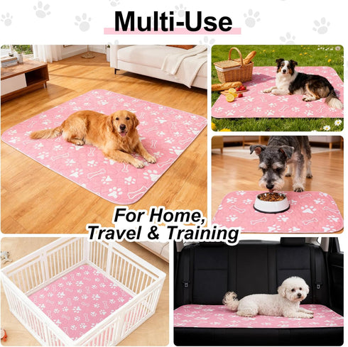 8 Pack 18'' 24" BEAUTYZOO Washable Pee Pads for Dogs, Reusable Puppy Pads for Potty Training, Waterproof Super