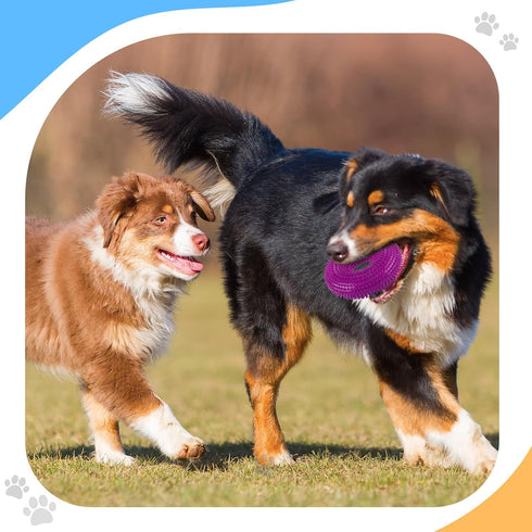 4 Pcs 4.5'' Spiky Squeaker Football Dog Toy for Medium Large Dogs, Spiky Balls for Aggressive Chewers