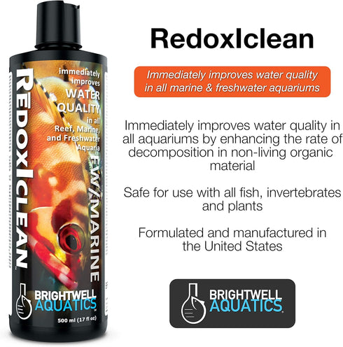 Brightwell Aquatics ABARDX250 Redoxlclean Fresh Water Conditioners for Aquarium, 250ml