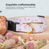 Cotton Handmade Dog Collar, Cute White & Pink Love Heart Patterns with Pendant for Small Medium Large Dogs