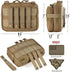 WYNEX Tactical Large Admin Pouch, Double Layer Design, Molle EDC Utility Pouch with Map Sleeve, Flag Patch Included