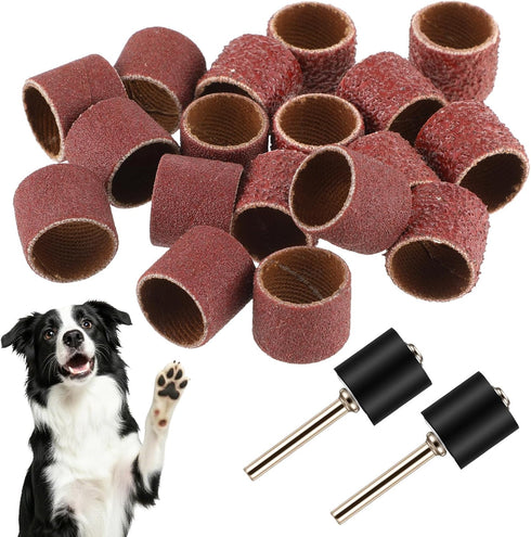 Neyauo 22 Pcs Pet Nail Grinder Replacement Kit Dog Nail Smoother with Grit