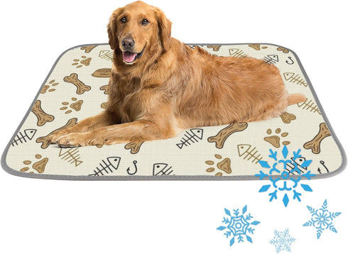 Generic Cooling Pet Mat Ice Silk Cooling Mat for Dogs Outdoor Simple Hibiscus