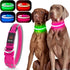 YFbrite Light Up Dog Collar, USB Rechargeable LED Puppy Collar, Adjustable Glowing Lights for Night Walking