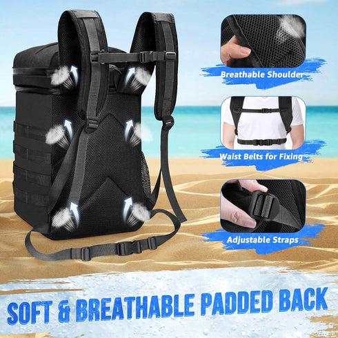 WOTOW Backpack Cooler 45 Cans, Tactical Insulated Soft Cooler Bag for Men Women, Leakproof Backpack
