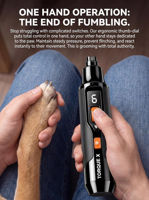 Naigrins +30% 30dB Trimmers, 7-Speed 16,000 (20k 12H+ 3 Torque X Power Professional Dog Nail Grinder - Ultra-Quiet Dog