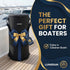 LUMERAM 2 100% 10-13 Premium Boat Trash Can with Side Pockets and Bottom Zipper Opening Odor & Leak Resistant Boat