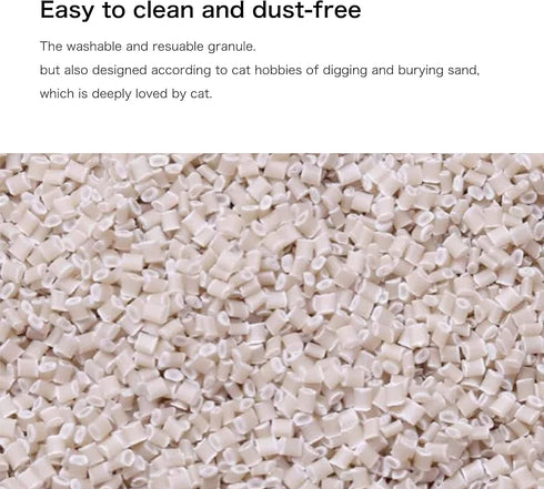 Cat Litter Box Washable Granules Refills, Compatible with Cat Genie Refills, Compostable and Flushable, 7.2lbs Package