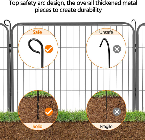 Yaheetech Dog Pen, 2 Panels 24 inch Height Pet Playpen for Puppy/Cat/Rabbit/Small Animals, Heavy Duty Metal Exercise