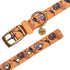 Blueberry Pet Sports Fan Basketball Canvas Adjustable Dog Collar - Passion Orange, Neck 13-16.5", for Medium Breed