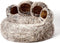 Jiupety Pet Round Paw Shape Bed, Calming Donut Dog Bed for Medium and Small Dogs, Machine Washable, Gray