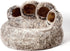 Jiupety Pet Round Paw Shape Bed, Calming Donut Dog Bed for Medium and Small Dogs, Machine Washable, Gray
