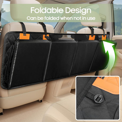 400lbs, Hammock Dog Car Seat Cover for Back Seat, Hard Bottom Back Seat Extender Supports Waterproof Rear Seat Pet