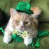 Pohshido 2 Pack St. Patrick's Cat Collar with Bow Tie and Bell, Breakaway Lucky Irish Shamrock Collar for Male and