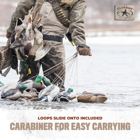 Rig'Em Right Waterfowl Pre-Rigged Xtreme Coated Tangle Free Cable Decoy Anchors for Duck Hunting